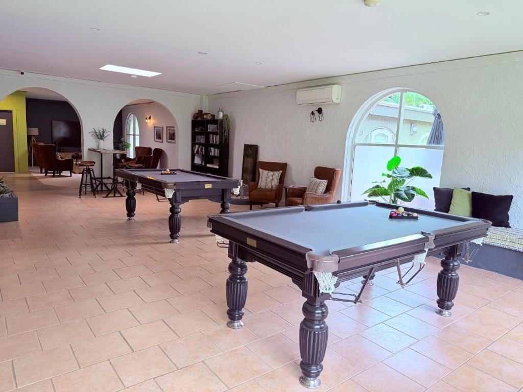 Pool tables in the games room